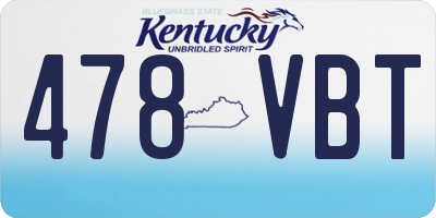 KY license plate 478VBT