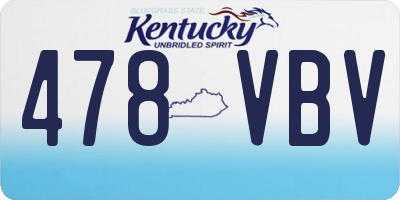 KY license plate 478VBV