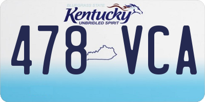 KY license plate 478VCA
