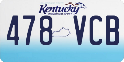 KY license plate 478VCB