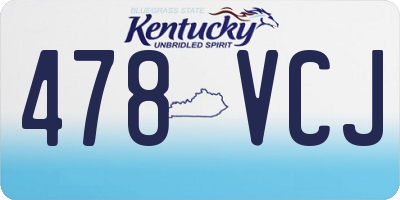 KY license plate 478VCJ