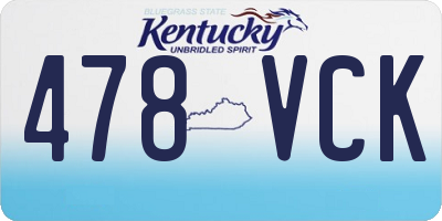 KY license plate 478VCK