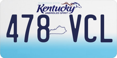KY license plate 478VCL
