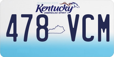 KY license plate 478VCM