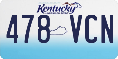 KY license plate 478VCN