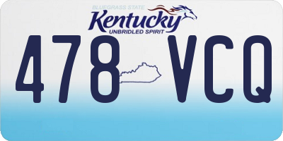 KY license plate 478VCQ