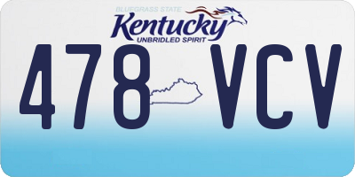 KY license plate 478VCV