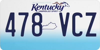 KY license plate 478VCZ