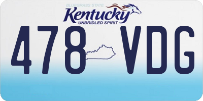 KY license plate 478VDG