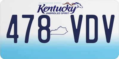 KY license plate 478VDV