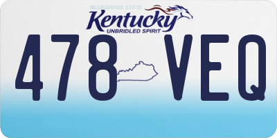 KY license plate 478VEQ