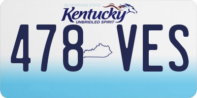 KY license plate 478VES