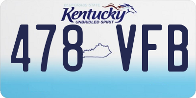 KY license plate 478VFB