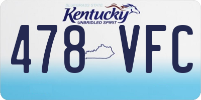 KY license plate 478VFC