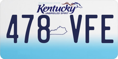 KY license plate 478VFE