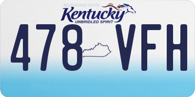 KY license plate 478VFH