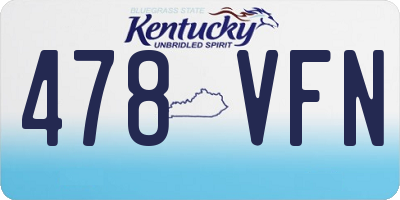 KY license plate 478VFN