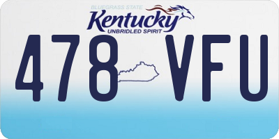 KY license plate 478VFU