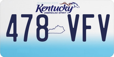 KY license plate 478VFV