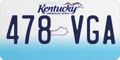 KY license plate 478VGA