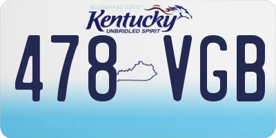 KY license plate 478VGB