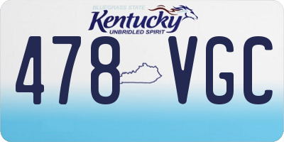 KY license plate 478VGC