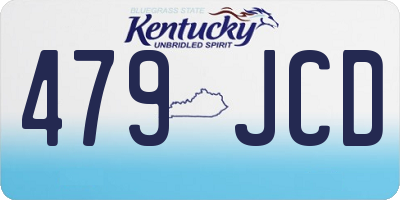 KY license plate 479JCD