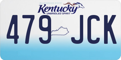 KY license plate 479JCK