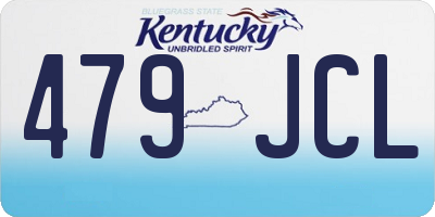 KY license plate 479JCL