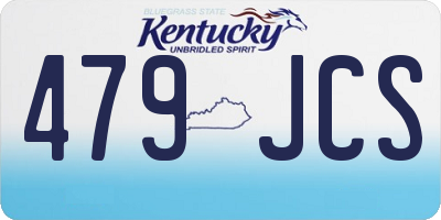 KY license plate 479JCS