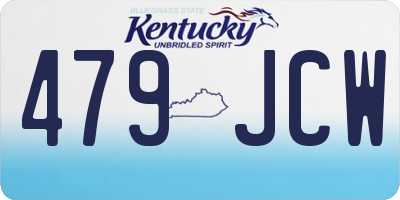 KY license plate 479JCW