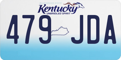 KY license plate 479JDA
