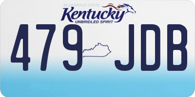 KY license plate 479JDB