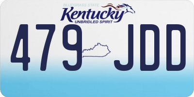 KY license plate 479JDD