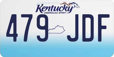 KY license plate 479JDF