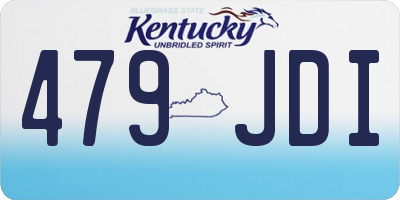 KY license plate 479JDI