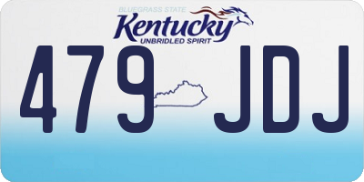 KY license plate 479JDJ