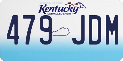 KY license plate 479JDM