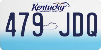 KY license plate 479JDQ