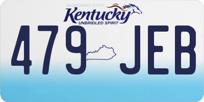 KY license plate 479JEB