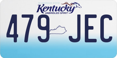 KY license plate 479JEC