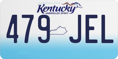 KY license plate 479JEL