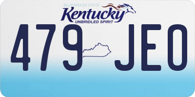 KY license plate 479JEO