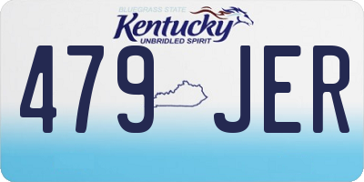 KY license plate 479JER