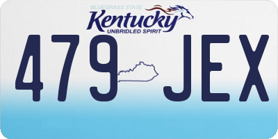 KY license plate 479JEX