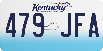 KY license plate 479JFA