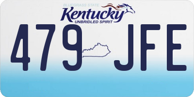 KY license plate 479JFE