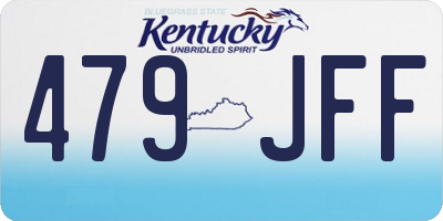 KY license plate 479JFF