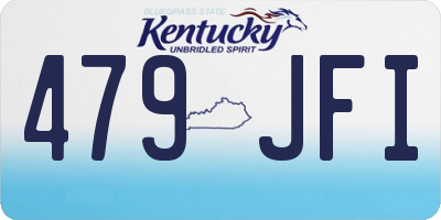 KY license plate 479JFI