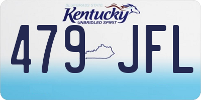 KY license plate 479JFL